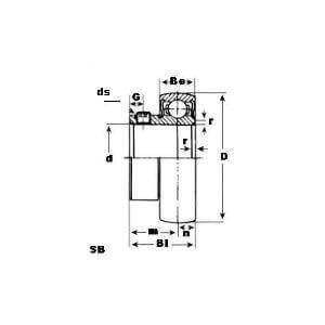 SB206-20 Rodamiento 1-1/4" Bore Insert Mounted Bearing - Comprar Rodamientos online - Envío rápido