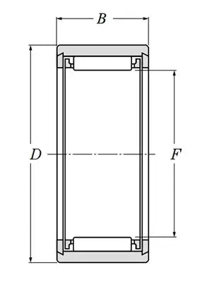 TAF10012036 Roller Needle  100x120x36mm  Tipo mecanizado - Compra rodamientos online - Envío rápido a EE. UU.