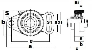 UCFA205-16 1" Rodamiento de inserción con brida chapado en óxido negro Rodamiento montado en la unidad - Comprar rodamientos online - Envío rápido EE.UU.