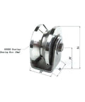 2" 304 Stainless Steel V-Shape Sliding Door Roller - Buy Bearings online - Fast US Shipping