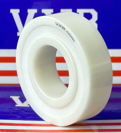 Roulement à billes Sealed céramique 6205-2RS ZrO2 25x52x15mm présenté sur un fond VXB coloré.