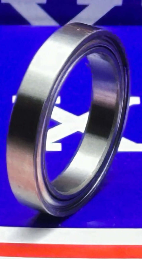 Premium 6703ZZ Thin Slim Bearing 17x23x4mm - Shielded Ball Bearing close-up view showing chrome steel material.