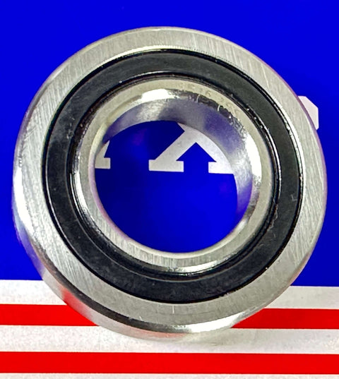 SR16-2RS ABEC-7 Sealed Bearing Si3N4 Ceramic front view showcasing the double sealed design and stainless steel finish.