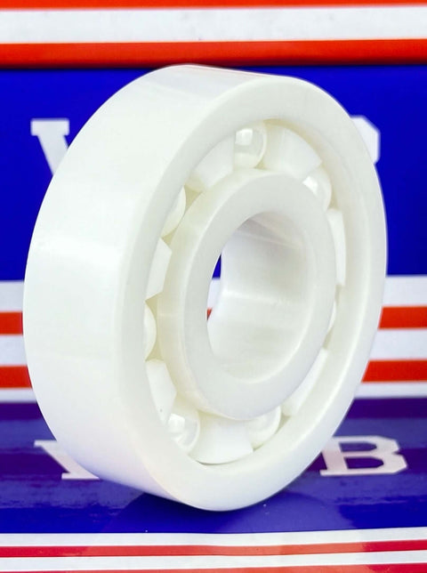 6304 ZrO2 Full Ceramic Ball Bearing displayed against a colorful background, highlighting the ceramic structure.