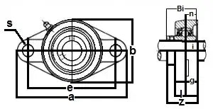 Roulement 5/8" UCFL202-10 Insert plaqué oxyde noir + Roulement à 2 boulons montés sur boîtier - Achetez des Roulements en ligne - Livraison rapide aux Etats-Unis