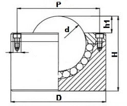 6613 lbs Heavy Duty Machined Steel Ball Transfer Unit - Acheter des roulements en ligne - Livraison rapide aux États-Unis