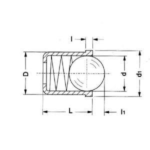 8mm x 9mm Plongeur à bille à ressort Stainless Steel - Achetez des roulements en ligne - Livraison rapide aux États-Unis