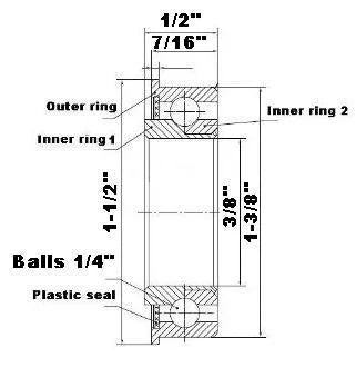 F1244 Roulement à collerette - Complément complet - 3/8" x " x inch - Achetez des roulements en ligne - Livraison rapide aux Etats-Unis