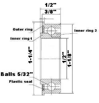 F1636 Roulement à collerette - Complément complet - 1/2" x " x inch - Achetez des roulements en ligne - Livraison rapide aux Etats-Unis