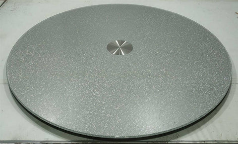 Plateau tournant en verre Lazy Susan restaurant pour 8~10 pieds 1600mm surface polie avec base en aluminium