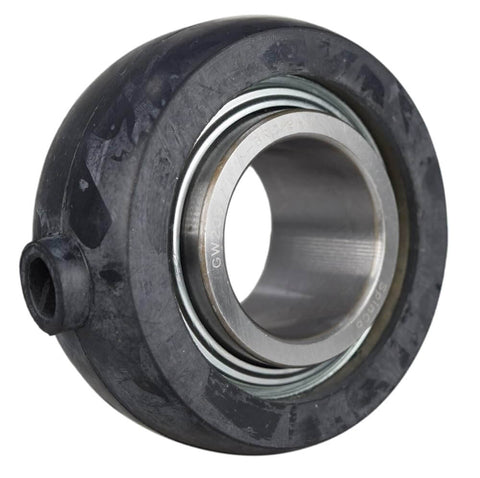GW209PPB22 Agriculture Heavy Duty Ball Bearing - Disc Harrow Bearing close-up view with rubber mounts.