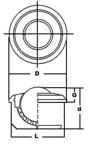 HDBT-1 3/16 CS Drop-in Ball Transfer Unit - 1-3/16" Ball - USA made - Buy Bearings online - Fast US Shipping
