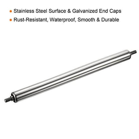 Gravity Conveyor Roller - 1" Diameter x 12" Length - Stainless Steel - Buy Bearings online - Fast US Shipping