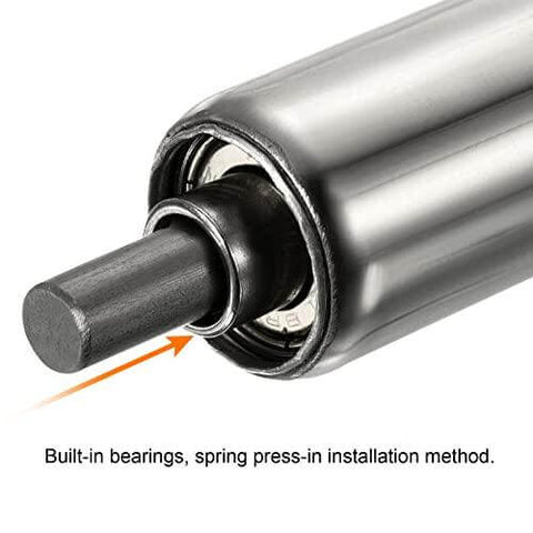 Gravity Conveyor Roller 1" Diameter x 24" Length - Stainless Steel - Buy Bearings online - Fast US Shipping