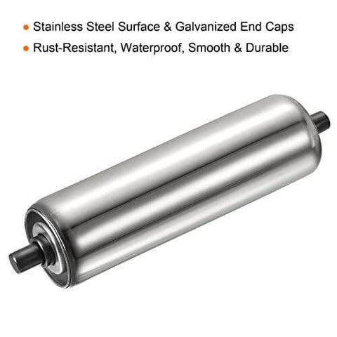 Gravity Conveyor Roller - 2" Diameter x 8" Length - Stainless Steel - Buy Bearings online - Fast US Shipping