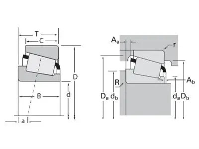 1380/1329 Tapered Roller Bearing 7/8" x 2-1/16" x 0.7625" inch - Buy Bearings online - Fast US Shipping