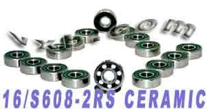 16 cuscinetti a sfera ibridi ceramiciSealed in Chrome Steel  - Acquistare cuscinetti online - Spedizione veloce in Italia