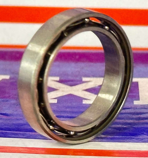 Premium 6702 Open Bearing 15x21x4mm showing chrome steel design and deep groove, ideal for compact applications.