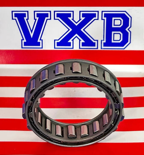 Front view of DC4127 Steel Sprag One-Way 41.275x57.935x13.5mm Clutch Bearing on striped background.