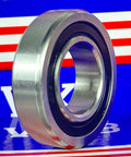 Close-up of SR16-2RS ABEC-7 Sealed Bearing Si3N4 Ceramic 1" x 2" x 1/2" Bearing with rubber seals.