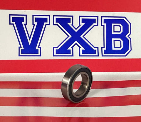 6801-2RS Hybrid Ceramic Bearing 12x21x5mm Si3N4 Premium ABEC-5 on a striped background, showcasing its stainless steel design.