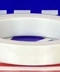 6806-2RS Full Ceramic Sealed Bearing 30x42x7mm ZrO2 side view display on a blue background.