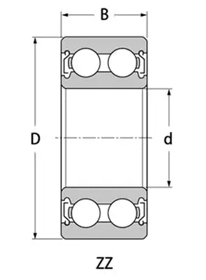 4306-2RS  CuscinettoSealed 2-Row  30x72x27mm - Comprare cuscinetti online - Spedizione veloce in Italia