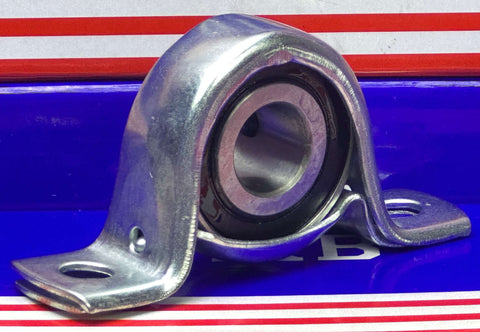 SBPP202-10 Bearing 5/8" Steel pillow type Mounted Bearing with a pressed steel plate housing.
