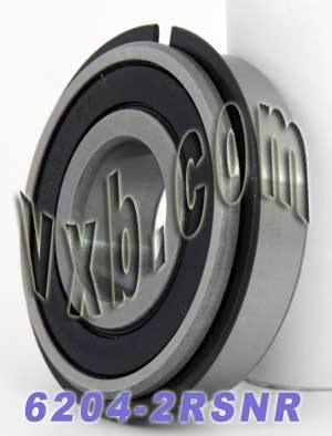 Cuscinetto 6204-2RSNR 20x47x14mm Sealed - Anello elastico - Comprare cuscinetti online - Spedizione veloce in Italia