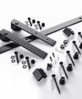 Kit di binari per porte scorrevoli di fienile 72 in. 6 Feet black Strap - Acquistare cuscinetti online - Spedizione veloce in Italia