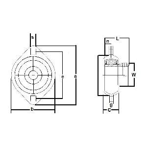 FHPFLZ205-14 Cuscinetto Flangia in acciaio stampato 2 Bolt 7/8inch - Comprare Cuscinetti online - Spedizione veloce in Italia