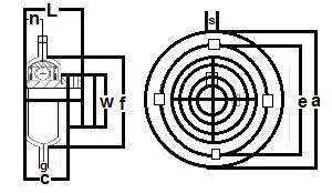 FHSPFFZ207-21 Flangia in acciaio stampato 4 Bolt 1-5/16" Inch Bearing - Acquistare cuscinetti online - Spedizione veloce in Italia
