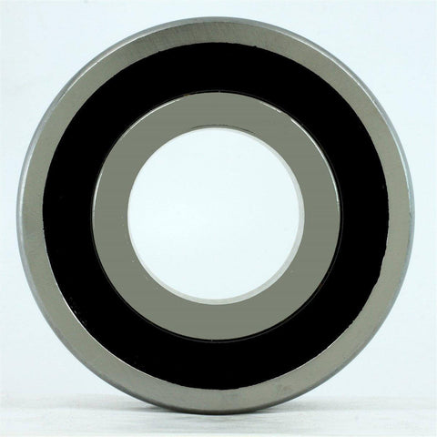 SR16-2RS ABEC-7 Sealed Bearing Si3N4 Ceramic 1" x 2" x 1/2" Bearing front view showing rubber seals.
