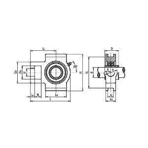 UCT212 CUSCINETTI MONTATI Unità di presa del cuscinetto montata con foro di 60 mm - Acquistare cuscinetti online - Spedizione rapida in Italia