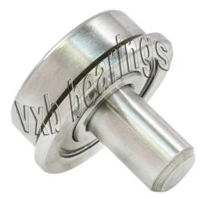 1/2" Flanged Bearing - 3/16 diameter integrated 1/2 Axle showing durable 52100 alloy steel construction.