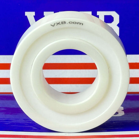 白いPTFEのおりが付いているVXB著完全な陶磁器6205-2RS ZrOSealed ボールベアリング25x52x15mm 。