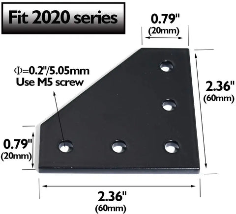 2020 アルミ黒コネクタ 90 度 T 型、60x  x 4mm、L 型、V 溝、押出プロファイル - ベアリングをオンラインで購入 - 高速米国出荷