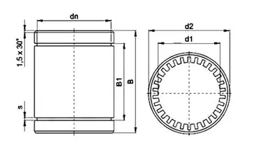 20mm 固体ポリマーLM20UU 軸受け20x32x45mm  を薮で囲む低雑音のLinear Motion - 買う軸受けオンライン-速い米国の船積み