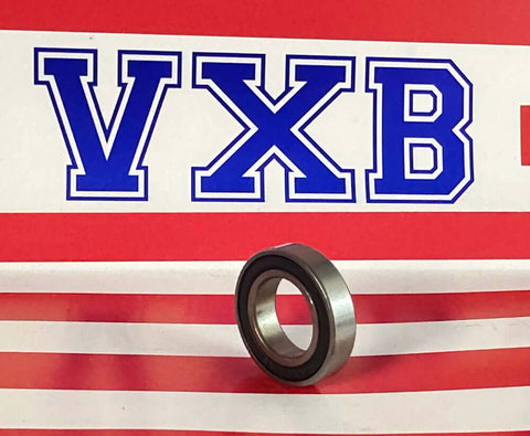 6801-2RS Hybrid Ceramic Bearing 12x21x5mm Si3N4 Premium ABEC-5 side view on a red VXB background.