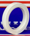 6806-2RS Full Ceramic Sealed Bearing 30x42x7mm ZrO2 side view showcasing the smooth ceramic finish.