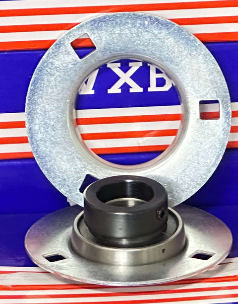 ベアリングSAPF205から16 1 "プレス鋼ラウンド3ボルトフランジ取付1 "Inner Diameter - ベアリングをオンラインで購入 - 高速米国配送