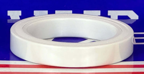 6806-2RS Full Ceramic Sealed Bearing 30x42x7mm ZrO2 side view display on a blue background.