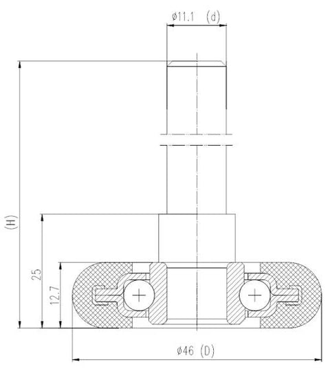 46mm ナイロン トラック ホイール結合 -114mm アクスル軸受 - ベアリングをオンラインで購入 - 高速米国出荷