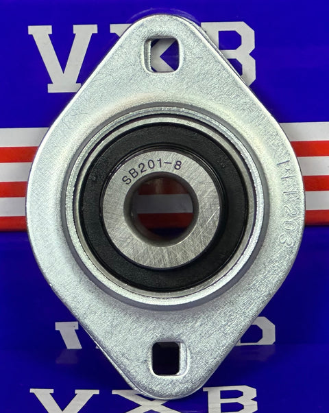 SBPFL201 プレススチールハウジングユニット 2ボルト1/2 "フランジ付きベアリング - ベアリングをオンラインで購入 - Fast US Shipping
