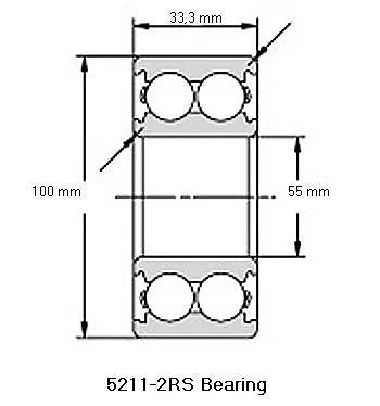 2RS アンギュラ玉軸受2RS - ベアリングをオンラインで購入 - 高速米国出荷