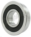 F6700-2RS Flanged Sealed Bearing 10x15x4mm with black rubber seals and silver metal housing.