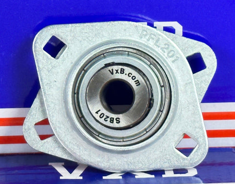 SBPFL201 12mm Stamped oval 2-Bolt Flanged Mounted Bearing - Buy Bearings online - Fast US Shipping