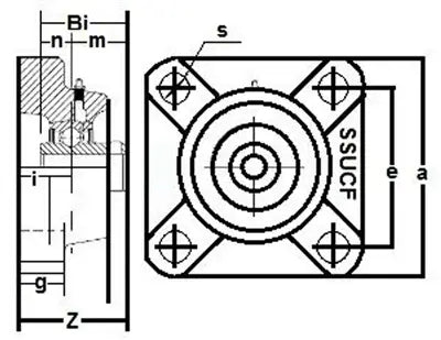 30mm SSUCF206Stainless Steel フランジユニット4ボルト30mm マウントベアリング - ベアリングをオンラインで購入 - 高速米国配送