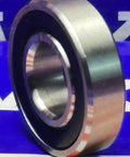 SR8-2RS Hybrid Ceramic Bearing 1/2" x 1-1/8" x 5/16" inch Sealed ABEC-5 side view showing stainless steel and rubber seal.