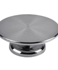 12" Commercial Stainless Steel Cake Making Lazy Susan - Suporte giratório para bolos para decoração de bolos.